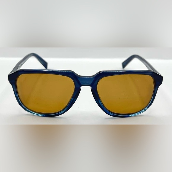 Warby Parker Garrett 953 Blue Oval Sunglasses Frames Only - Picture 3 of 8